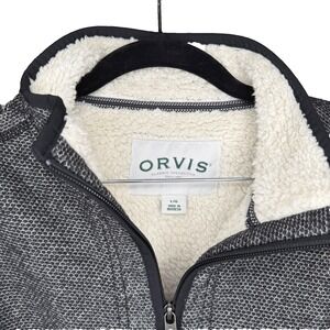 Orvis Classic Collection Sherpa Lined‎ Quarter Zip Pullover Gray L